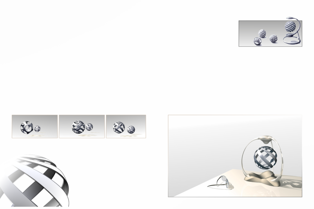 Variationen Schwebende kugeln